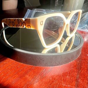 Designer Cream Sunglasses